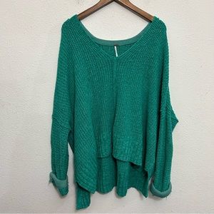 Free People Oversized Wide Neck Knit Sweater S / XS